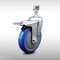 Service Caster 5 Inch SS Blue Polyurethane 1/2 Inch Threaded Stem Caster with Total Lock Brake SCC-SSTSTTL20S514-PPUB-BLUE-121315 - alternate 1